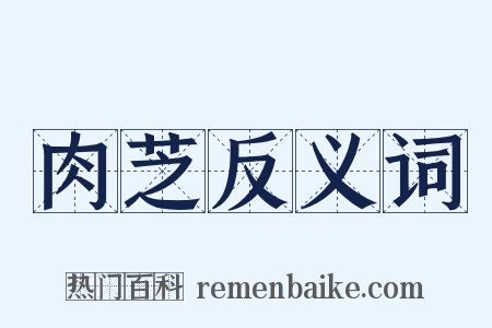 肉芝反义词是什么意思的图片